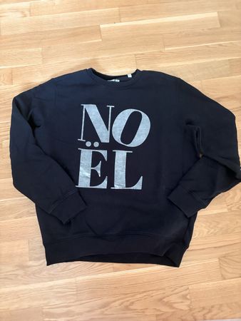 Sweater Schwarz Grösse L Bonjour Noel Druck