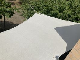 Segel Sonnensegel cremeweiss ca. 5x4m gebraucht
