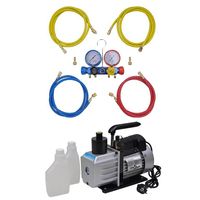 FABRIKNEU: Vakuumpumpe 50l/min mit 4Wege-Manometer ab1.-Fr.!