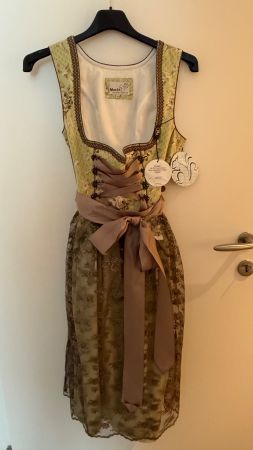 Dirndl MarJo hellgrün m. Blumenm.Grösse 38 mit Etiketten neu