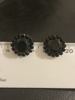 Jolis clip vintage pierres onyx bon état 