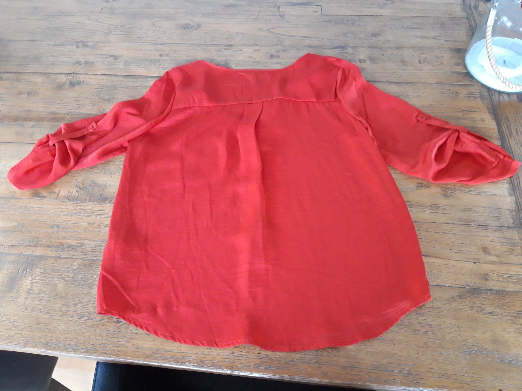 Chemisiers: Basic Rote Bluse mit Brusttasche dunkelrot – D'occasion à Feuerthalen par tanatha_st 2