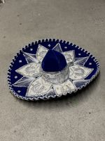Sombrero mexikanischer Hut blau weiss