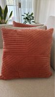 Velvet Cushion Coral Square Quilted Good Condition -8 pieces