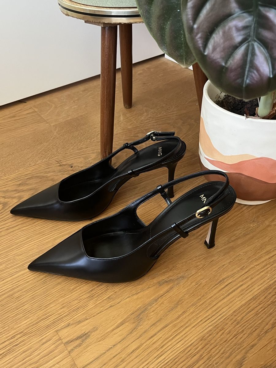 Mango Scarpe da donna: Spitze Slingback-Lederpumps von Mango – Nuovo (secondo la descrizione) da Bern venduto da SinaArikan 1