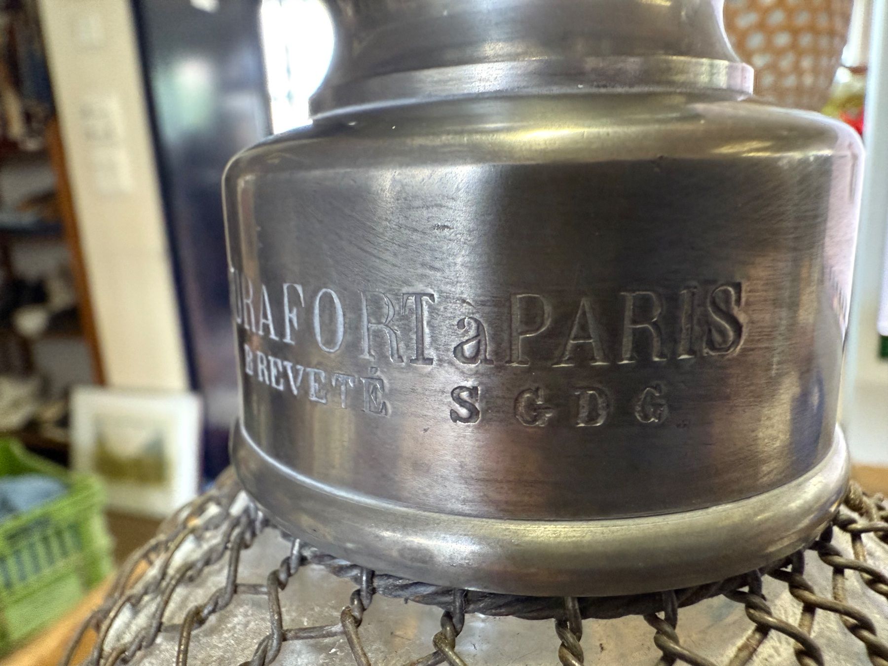 Flaschen: Durafort Paris antike Siphonflasche doppelbauchig – Defekt aus Bern von Jwpm66 3