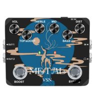 Pédale Distorsion Métal HD VSN, True Bypass & Casque