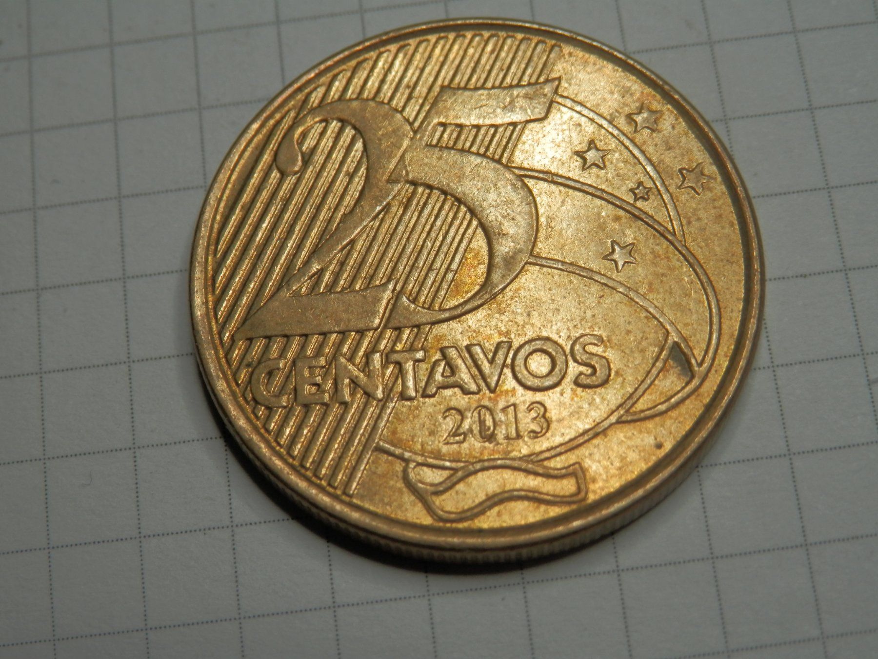 Tutti le monete: Brasilien  25 Centavos, 2013 – Usato da Weiach venduto da weiach81 1