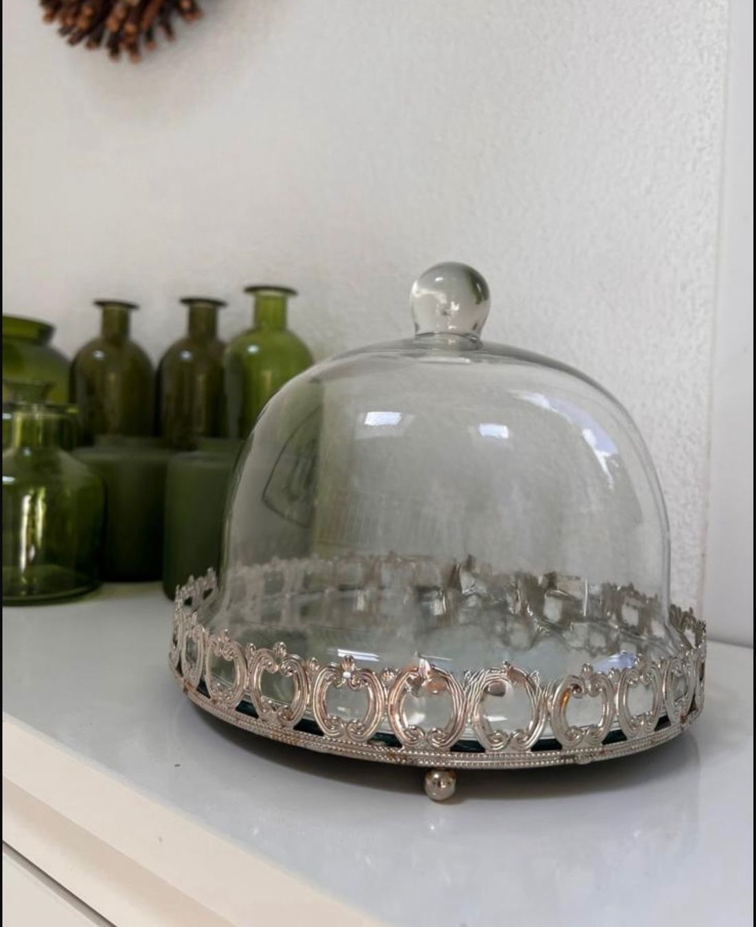 Tutte le decorazioni: Spiegel-Tablett mit Glasglocke – Usato da Ebertswil venduto da Arula7