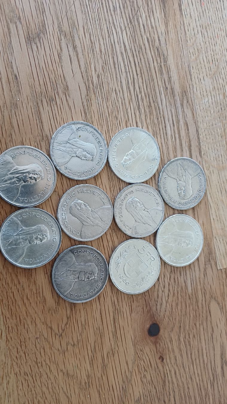 Tutti le monete: 10 X 5 Franken  aus  Silber – Usato da Flawil venduto da Pinkmalibu 8