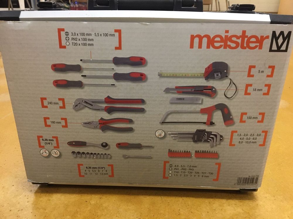 Werkzeugkoffer Meister Neu! 53 Teile + 2 (Neu und originalverpackt) in ...