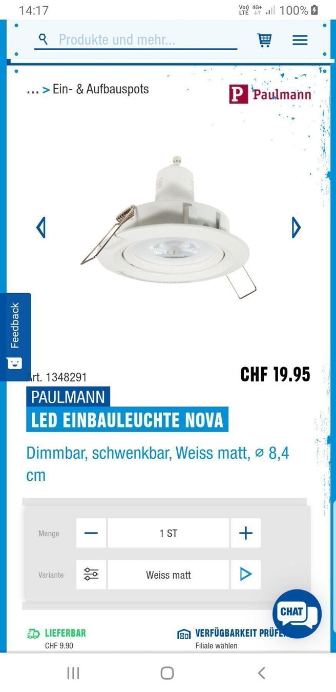 Lampen: LED Spot Einbauleuchte dimmbar und schwenkbar – Neu und originalverpackt aus Geuensee von sonnenstunden 3