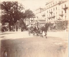 Interlaken BE Hotel Victoria mit Pferdekutsche Originalfotog