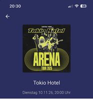 2 x Sitzplatz Tokio Hotel Konzert Zürich