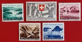 PRO PATRIA SATZ 56 - 60 1952** POSTFRISCH