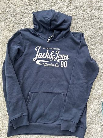 2 Jack Jones Sweatshirts, Gr. 176, blau/bordeaux