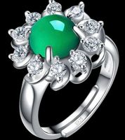 Bague  en argent 925 avec émeraude Neuf