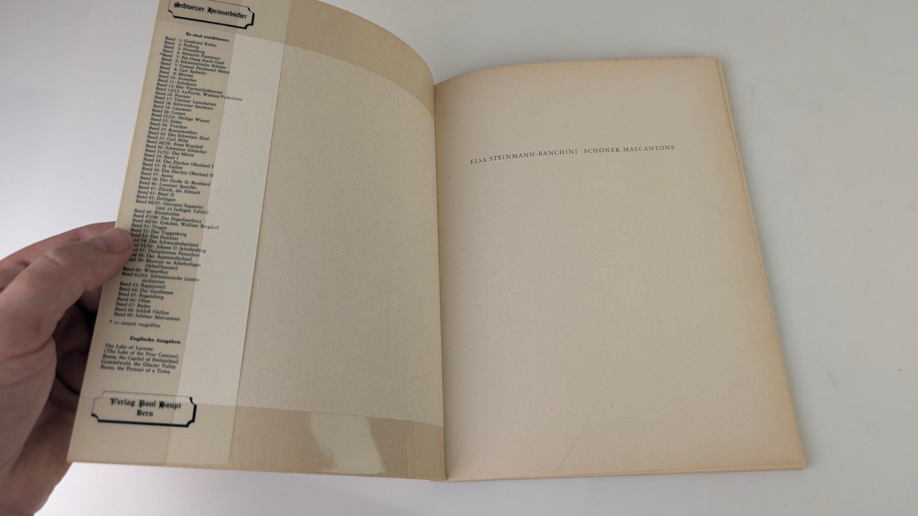 Libri: Schweizer Heimatbücher: Schöner Malcantone 1955 – Usato da Zürich venduto da axolottchen 2