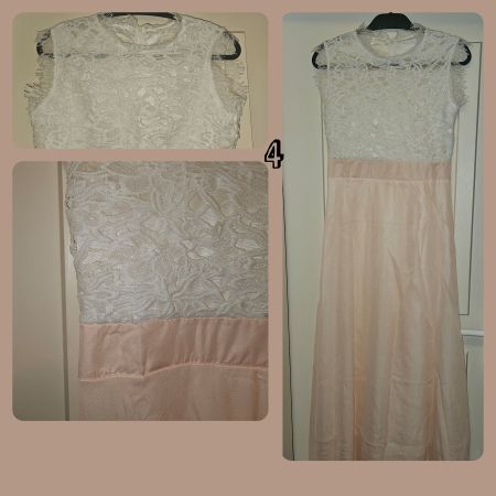 Filigranes Kleid, puderrosa, XXL (fällt wie L/XL aus), NEU