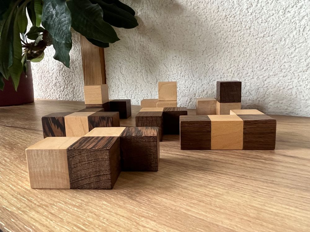 Holzwürfel 2x2cm Unbehandelt - 100 Stück Set Aus Buchenholz