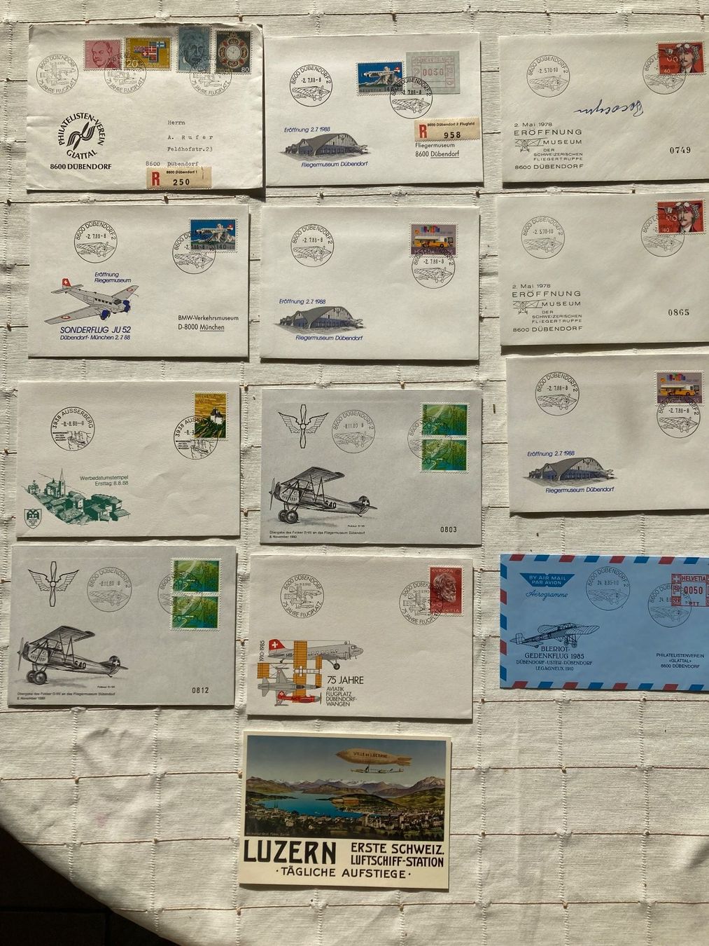 Alle Briefmarken: Briefe - Marken - Aviatik – Neu (gemäss Beschreibung) aus Uster von Sysreview