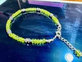 Peridot -Armband facettierte Geschäftsauflösung– 925 Silber