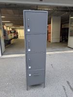 High cabinet with drawer and doors, dark grey