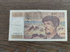 Frankreich 20 Francs 1983 Serie A.012, selten !!!!!!