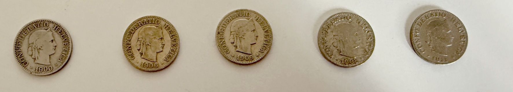 Tutti le monete: 10 Rappen - 56 Stück  - div. Jahrgänge – Usato da Samedan venduto da Gischpel25 4