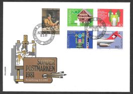 FDC Serie 649 - 653 ET Bern 9.3.1981 schön illustriert