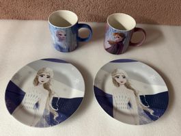 Disney Frozen Elsa Tassen und Teller Set 4-teilig 