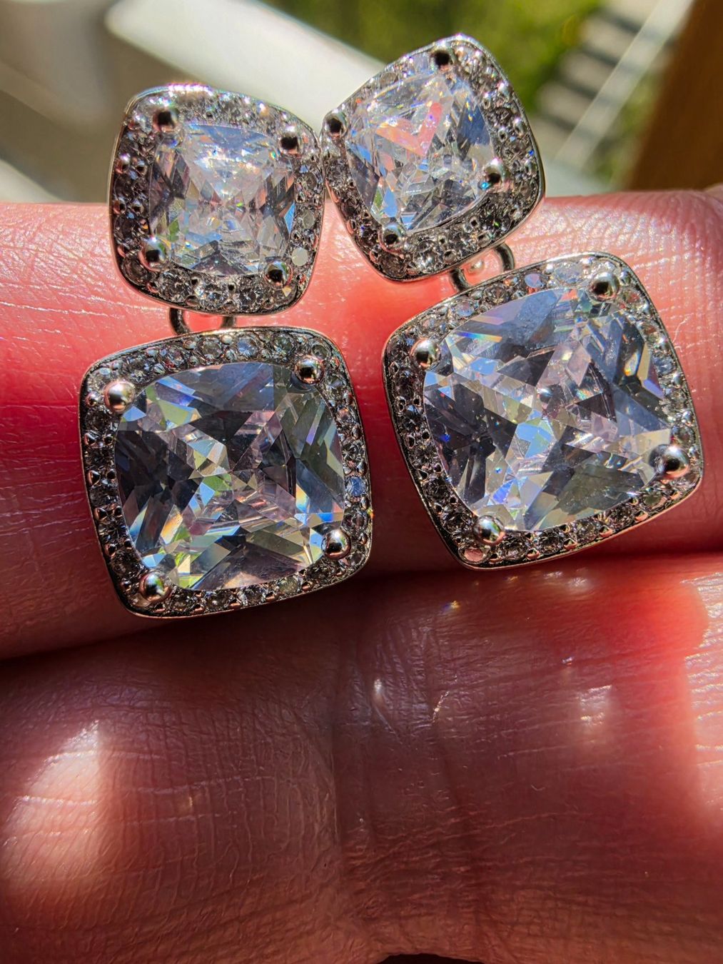 Orecchini pendenti & Orecchini a lobo: Boucles d'oreille argent avec zircons – Nuovo e nell'imballaggio originale da Reconvilier venduto da Tsma67 6