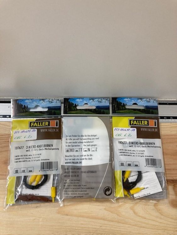 Set aus 3 Faller H0 180677 mit je 3 Micro-Kabelbirnen (Neu und ...