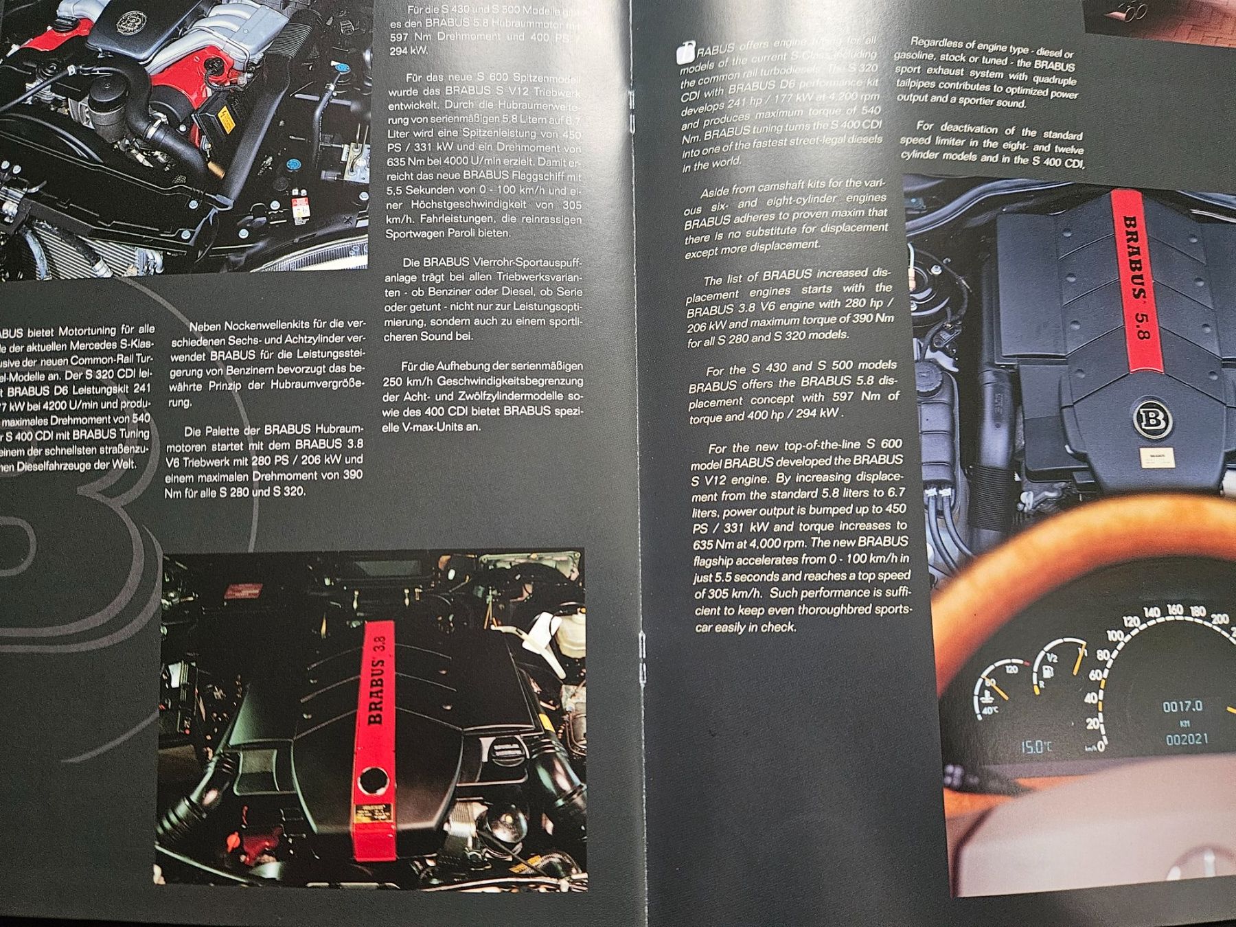 Mercedes-Benz Documenti: Brabus W 220 Programm Brabus 3.8 Brabus 5.8 Brabus V12 S xa – Usato da Flawil venduto da sr1_f6st 3