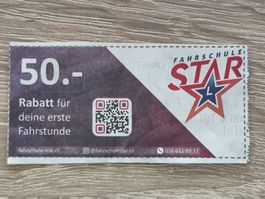 50.-Fr. Rabatt bei deiner 1rsten Fahrstunde bei STAR