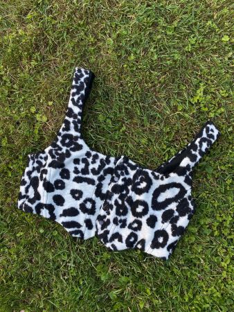 Stylisches Leo-Korsett Gr. S/M aus weichem Stoff