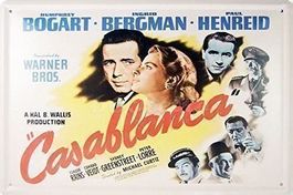 NEU/OVP: Casablanca Blechschild Film Plakat keine bluray