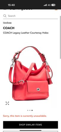 Coach Legacy Courtenay Hobo Bag in rot
