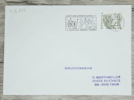 CL02 Enveloppe + Timbre Suisse 1986