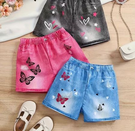 3x Trendige lässige Shorts für Mädchen- bequem- Gr: 98-110