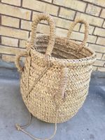 Grosser Korb, geflochten, Vintage, Shabby Chic, 4 Henkel