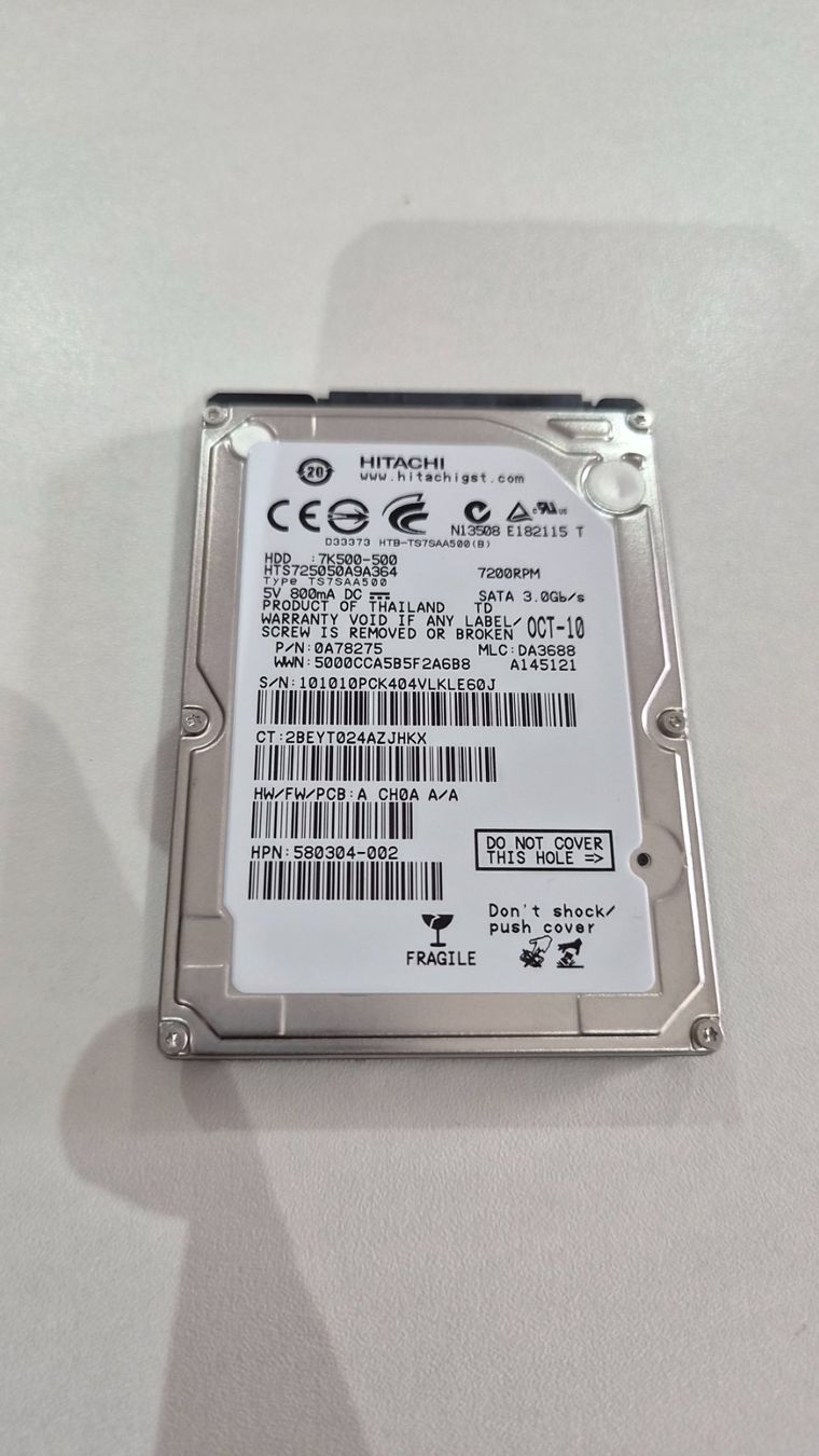 Hitachi Dischi rigidi: Disque Hitachi 2.5 500Go – Usato da Chatel-St-Denis venduto da Teck7