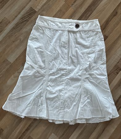 White vintage Morgan Midi Skirt 100% cotton