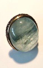 Anelli: Aquamarin Ring Grösse 56 Silber vergoldet – Nuovo (secondo la descrizione) da Zürich venduto da Bieter04 8