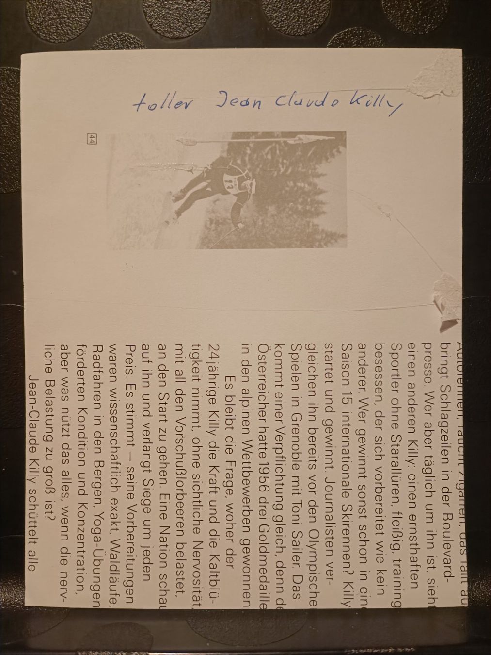 Autografi: Jean-Claude Killy - Handsigniert – Usato da Menziken venduto da Artographs 1