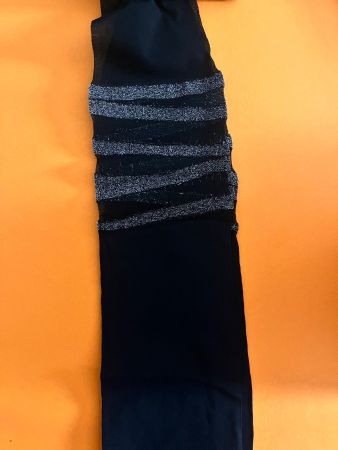 Strumpfhose Glitzerband, Grösse S/M, 1 Stück in Schwarz