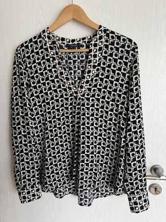 Esprit Bluse, Gr. 38, schwarz-weiss gemustert, Top Zustand