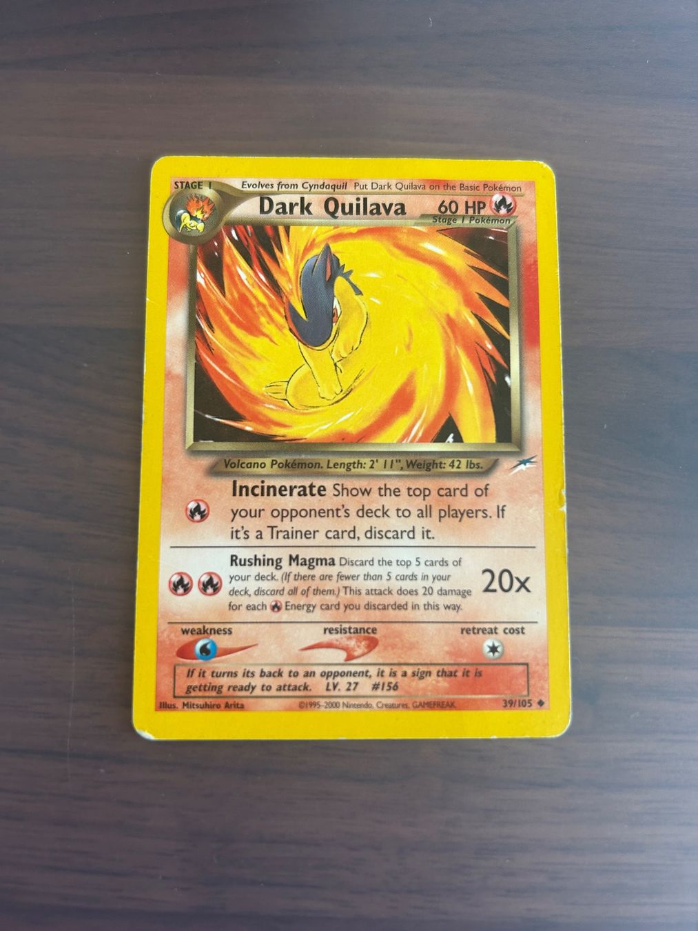 Pokémon Carte collezionabili: Dark Quilava Pokémon 2002 Neo – Usato da Winterthur venduto da Wusa01
