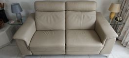 Echtleder Relax-Sofa 2-plätzig traditioneller Handwerkskunst