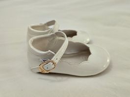 Babies vernies blanches Obaibi, taille 20